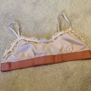 Intimately Free People Satin Pink Lace Bralette Size S